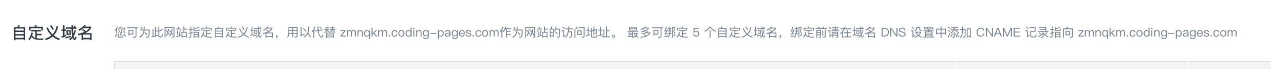 Coding个人域名设置
